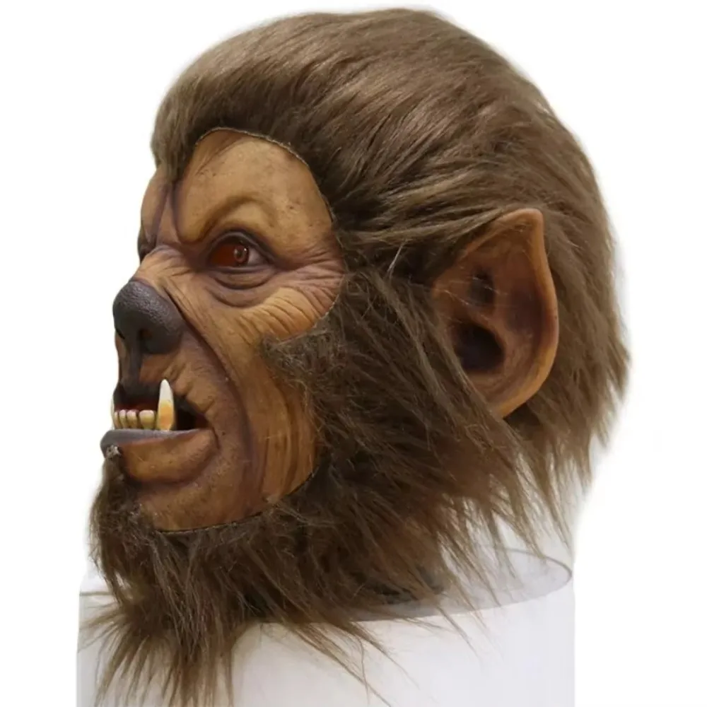 Horror Realistic Halloween Cosplay Warcraft Mask Latex Durable Werewolf Mask Wraith Mask