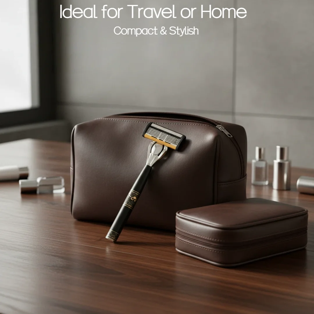 Set di rasoi di sicurezza manuali in acciaio inossidabile da 72 lame per uomo Taglio manuale versatile, facile da pulire, manico in metallo