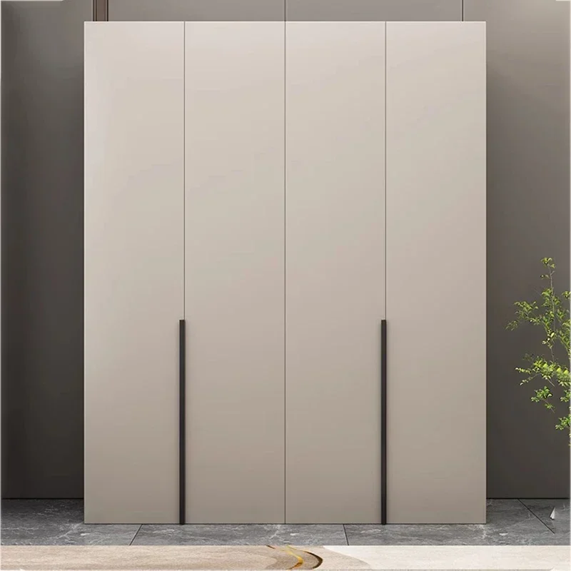 Nordic Aesthetic Glass Closet Transparent Hanger Organizer Bedroom Wardrobe Open Storage Cabinets Armario De Ropa Furniture Home