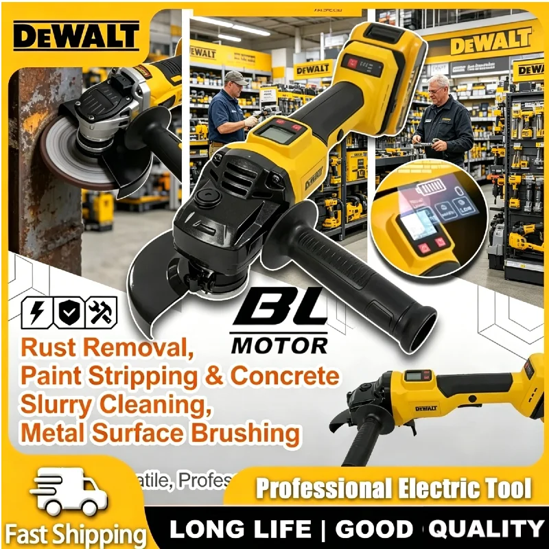 

Угловая шлифовальная машина DEWALT 125 мм – бесщеточный двигатель и цифровой дисплей для гладкой шлифовки и полировки металла и дерева