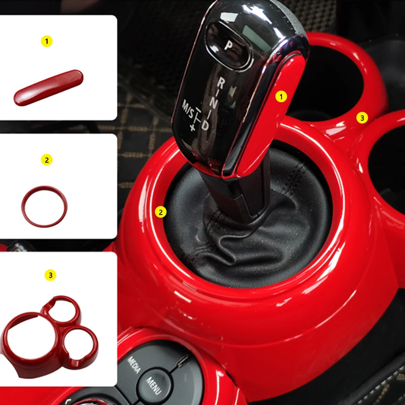 Car Interior Styling Modification Stickers ABS Plastic Red Decorative Accessories For BMW MINI Cooper S JCW F54 F55 F56 F57 F60