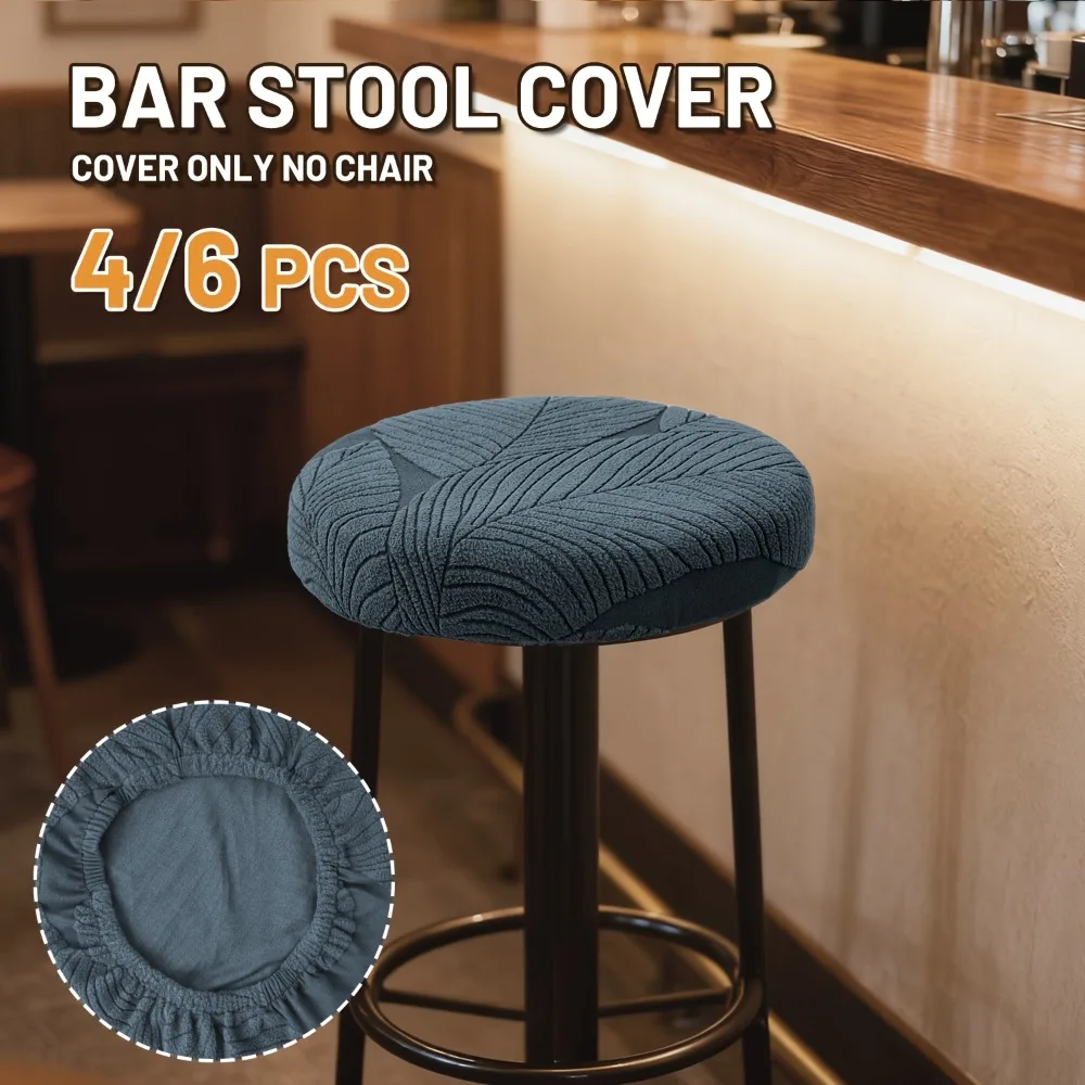 

Round Stool Cover For Bar Seat Case Swivel Chair Cover Seat Cushion Protector Swivel Chairs Breathable Stretch Seat Slipcover