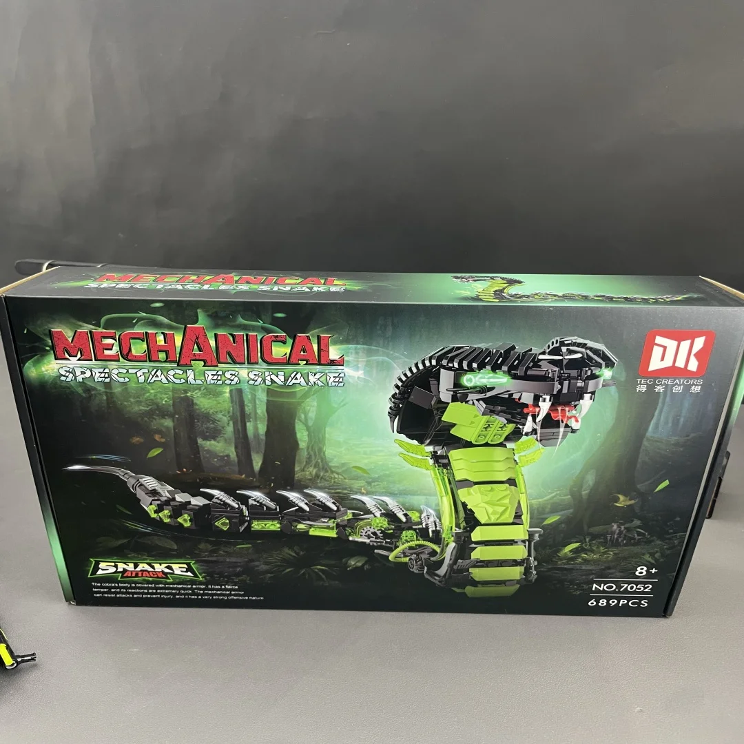 

DK7052 механические строительные блоки кобры, 689, собранные светящиеся анимамодели, подвижная игрушка, подарочная игрушка для мальчика