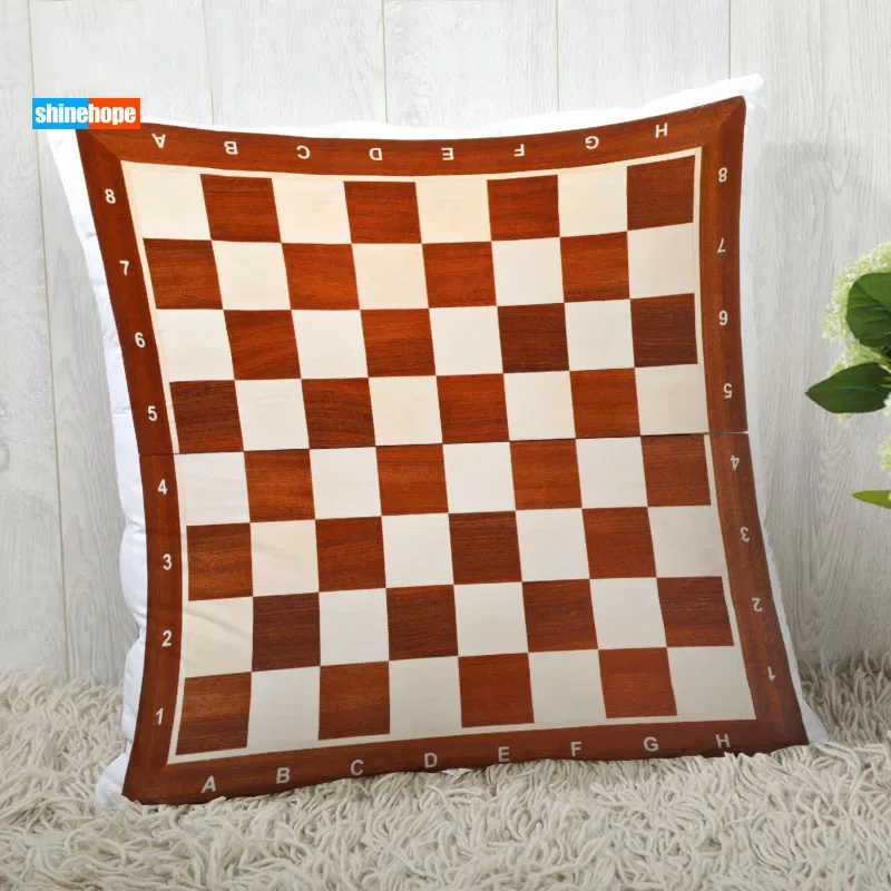 Chess Board PillowCover Customize Star Pillowcase Modern Home Decorative Pillow Case For Living Room 45X45cm