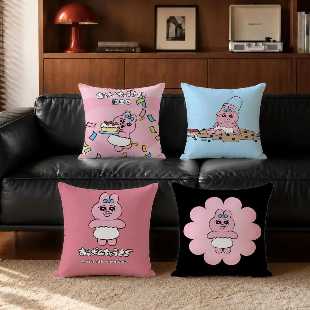 comic Opanchu Usagi Cushion Cover Cushion Cover Set  50x50 45x45 40x40 Pillowcase Decorative Sofa Home Decor