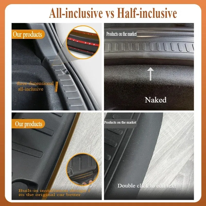 For Tesla Model Y Juniper 2025 2026 Trunk Sill Protector Organizer Anti-scratch Cargo Mat Threshold Strip Trim Protection Guard