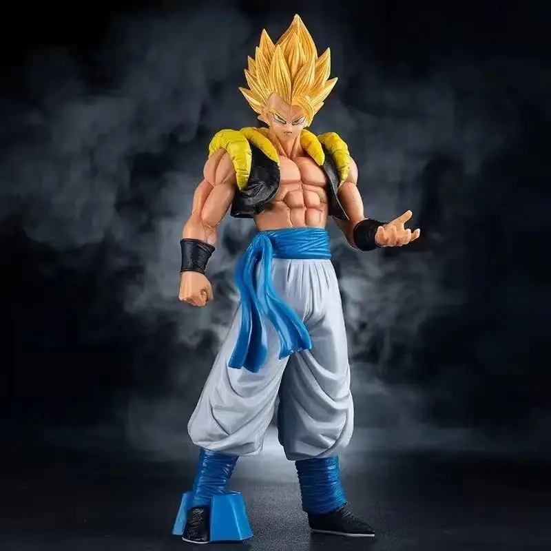 31CM Dragon Ball Z Super Saiyan The Peach Blue Gogeta PVC Action Figure Model Toys Desktop Decoraction Children Birthday Gift