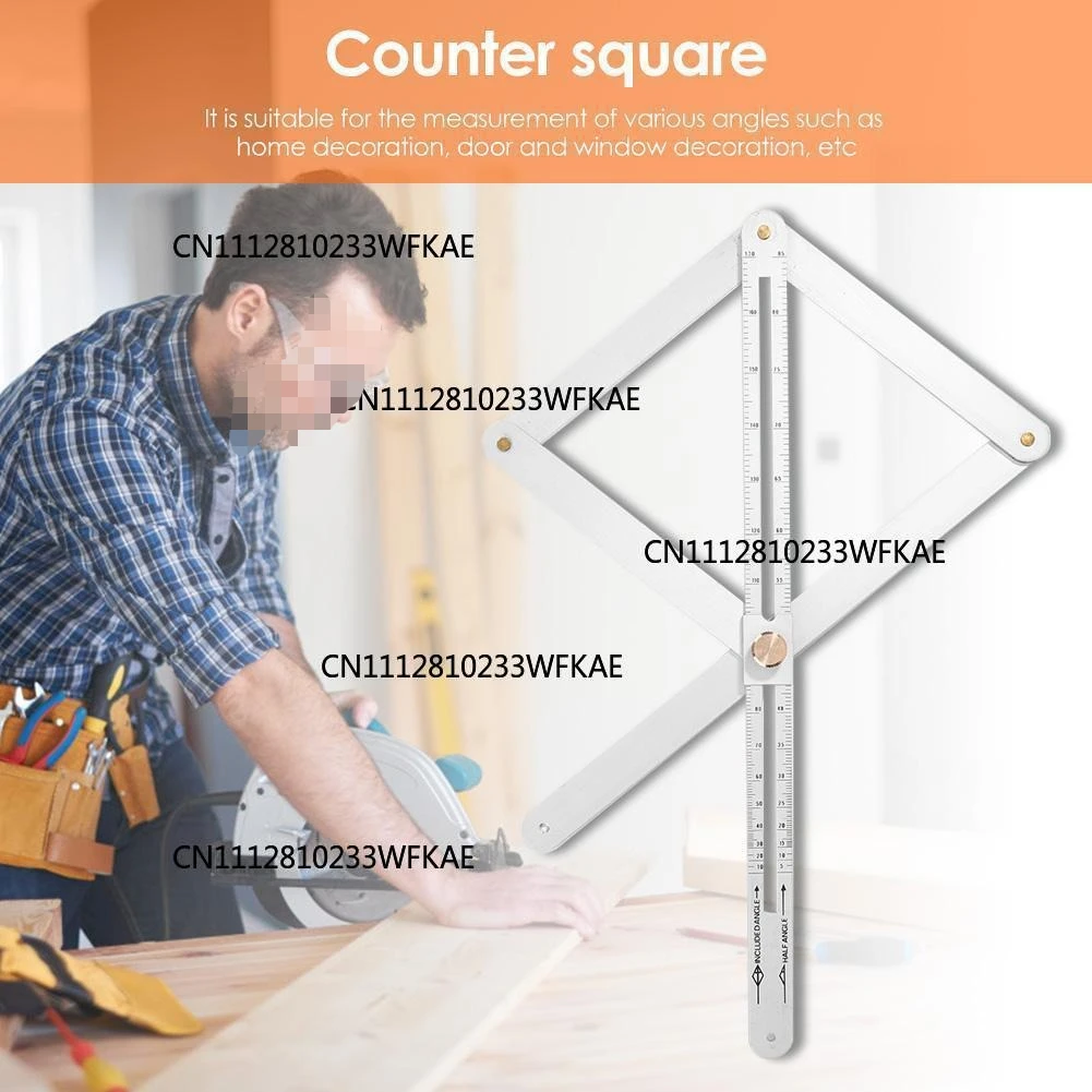 Thickened trimming decoration Woodworking doors and windows Yin and Yang corners Ceiling Angle ruler Multifunctional protractor