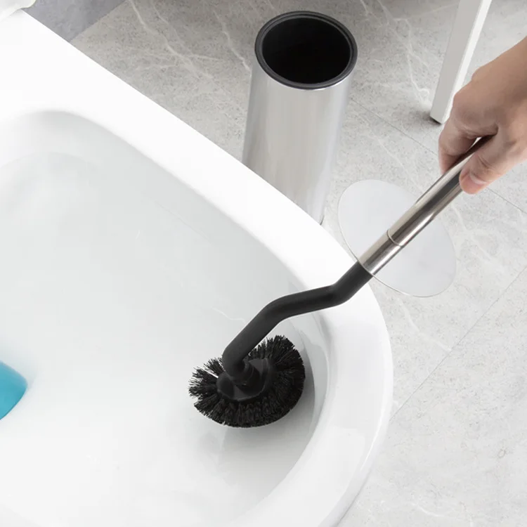Cross‑border Custom Nordic‑Style Household Toilet Brush Set, 304 Stainless Steel Bathroom Toilet Brush with Base
