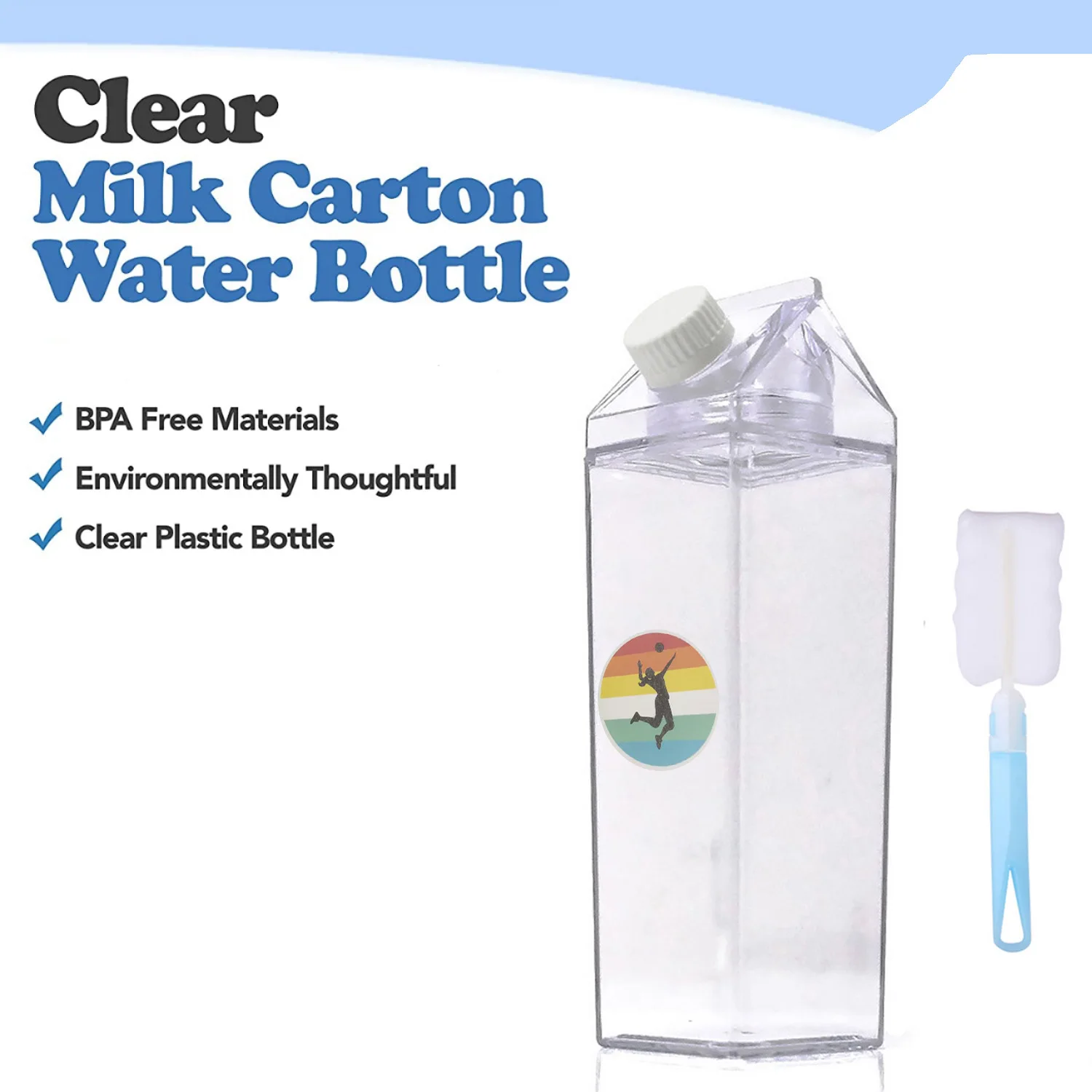 man water bottles Kitchen Leakproof Creative Transparent Milk Water Gym Bottle Outdoor Climbing Camping Children Sports Bottles
