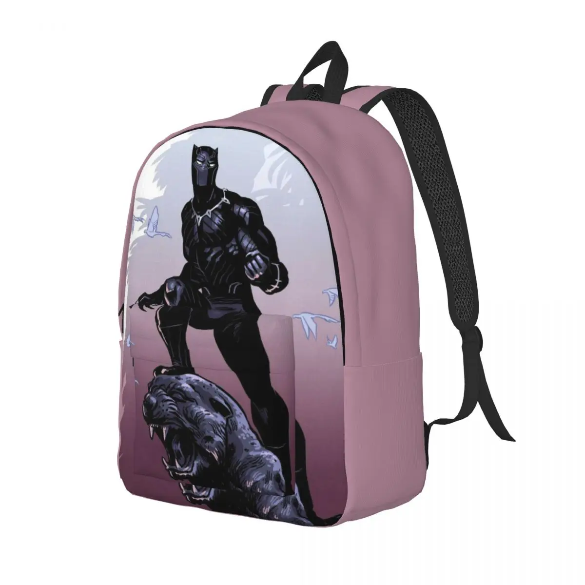 Custom Black Panther Comic Anime Canvas Backpacks for Women Men College School Student Bookbag Fits 15 Inch Laptop Bags