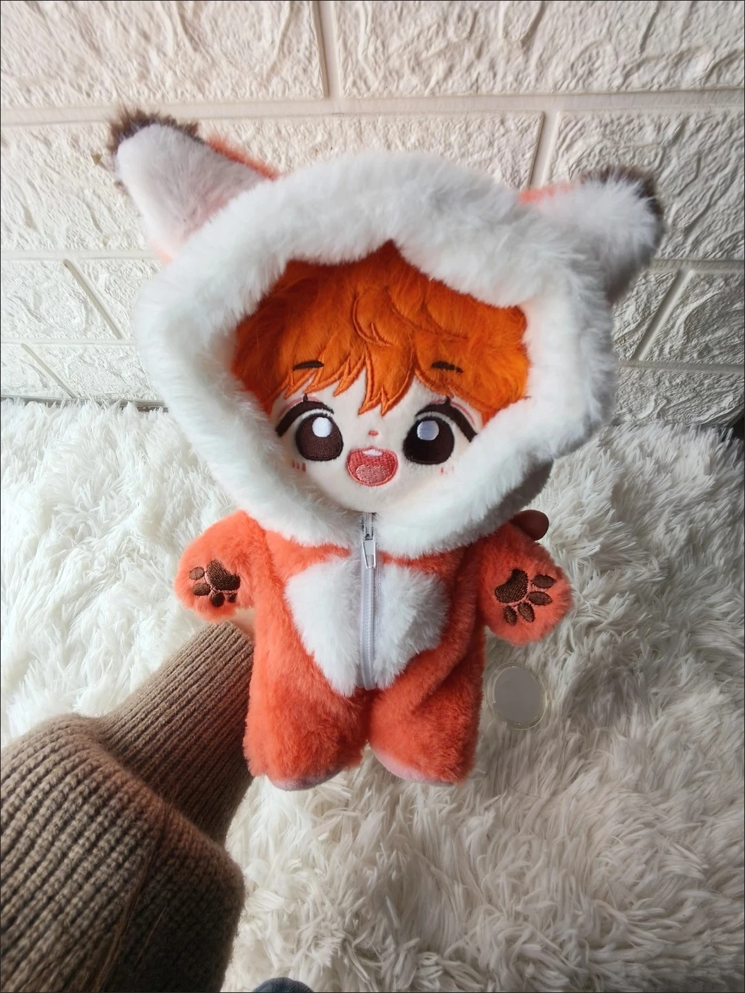 20cm Baumwoll-Puppenkleidungsset Niedliche Tier-Serie Kapuzen-Hasenfell-Overall Q-Version Löwe Bär Dinosaurier Katze Schwein Hai Outfits – Detail 35