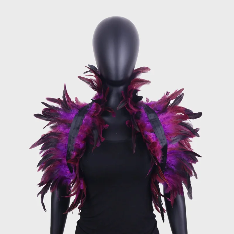 Capa de plumas gótica para Halloween y eventos especiales - imagen 5