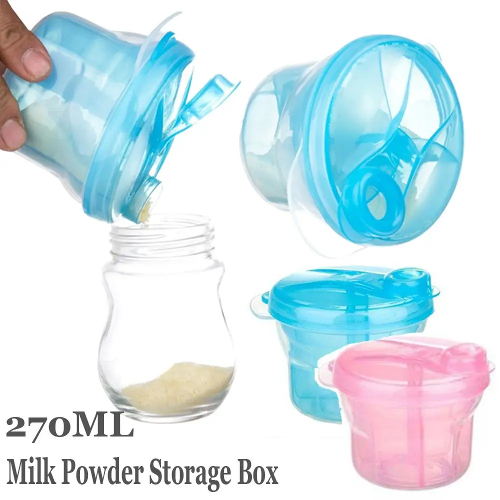 Boîte d'alimentation de 270ml, conteneur de nourriture, boîte de stockage de lait en poudre, bouteille de voyage pour tout-petits, stockage des aliments pour bébés