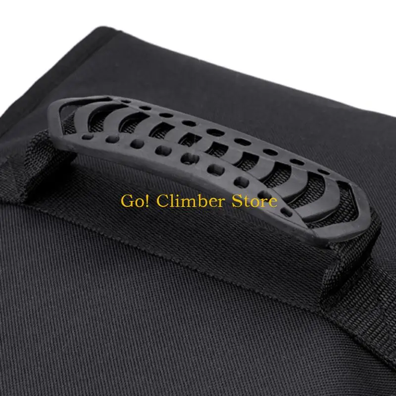 Q84C Black Soft-Sided Drum Carrying Case, 33 x 33 x 52 cm Backpack Bag with Shoulder Carry Harness and Handle for Practice