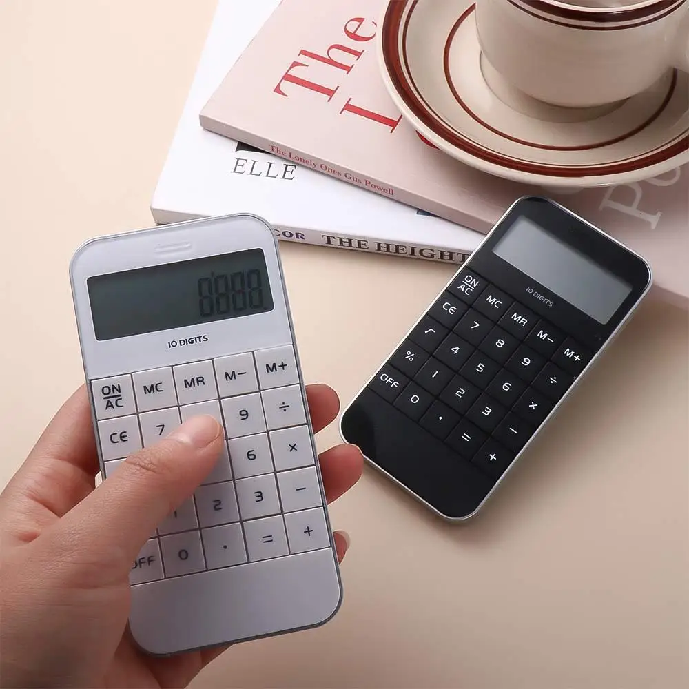 Portable Mini Pocket Cheap Display Office Electronic Digit Calculator White Black