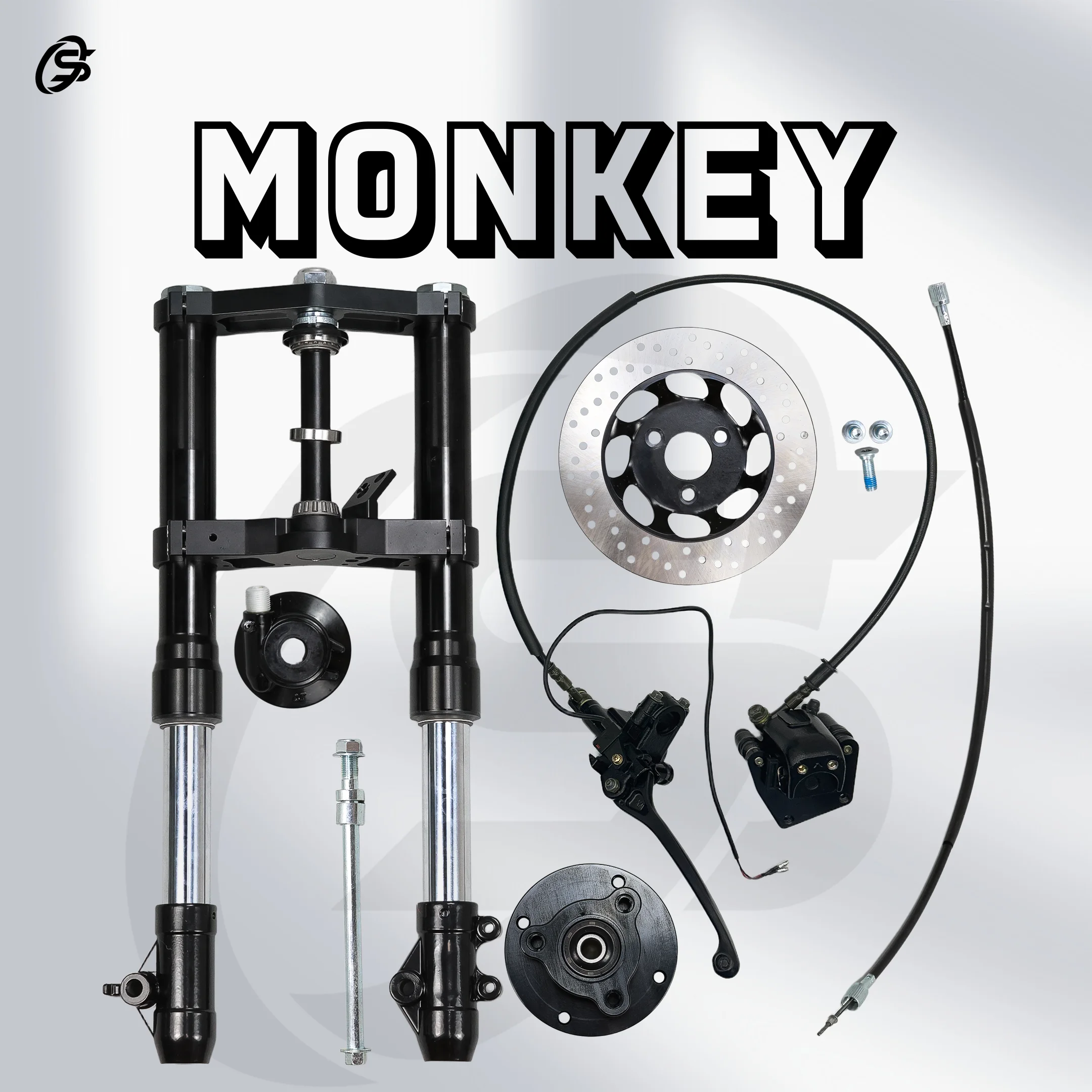 Z50 Black Shock Absorber Set Monkey Z50 CNC Front Fork Kit Motorcycles Parts Rebound Speed Adjustable