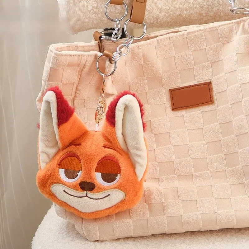 Disney Coin Purse Keychain Plush Toy Cute Cartoon Sweet and Trendy Judy Nick Stitch Strawberry Bear Bag Charm Christmas Gift