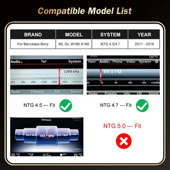 適用於賓士ML GL W166 X166 2012-2015的無線CarPlay,支援Android Auto、Mirror Link、AirPlay和CarPlay功能 10 最佳銷售 TomTom GPS - №1