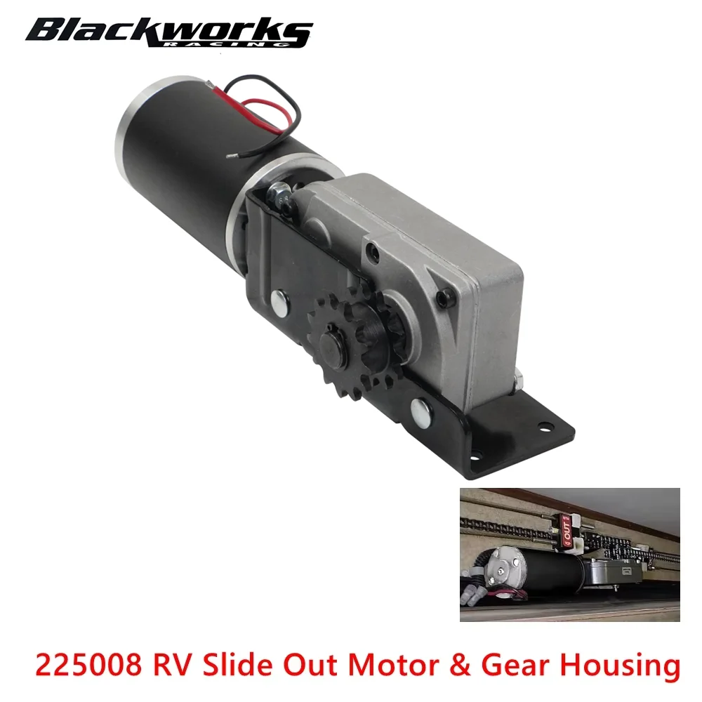 225008 Gear Housing & RV Slide Out Motor For RV's and Trailers with BAL Accu-Slide Cable Slide Out System R25075 R25076-1 R25076