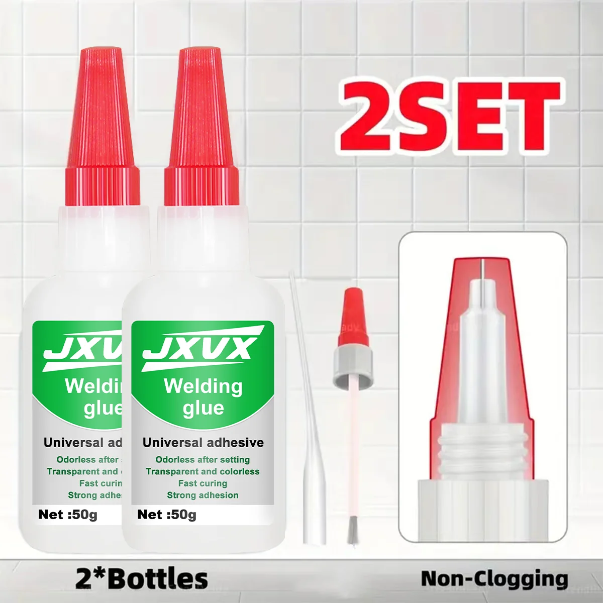 JXVX 50g لاصق زيتي فائق القوة لللحام متعدد الأغراض لاصق سائل قوي للغاية أداة لاصقة 20 جرام - لاصق CA شفاف سريع الجفاف للمعادن والبلاستيك والخشب والسيراميك والزجاج. #5