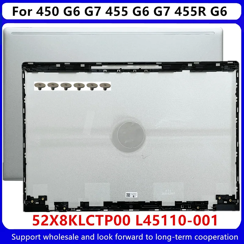 Tampa traseira do lcd para hp probook 450 g6 g7 455 g6 g7 455r g6 hsn-q17c-5 52x8klctp00 l45110-001, novo