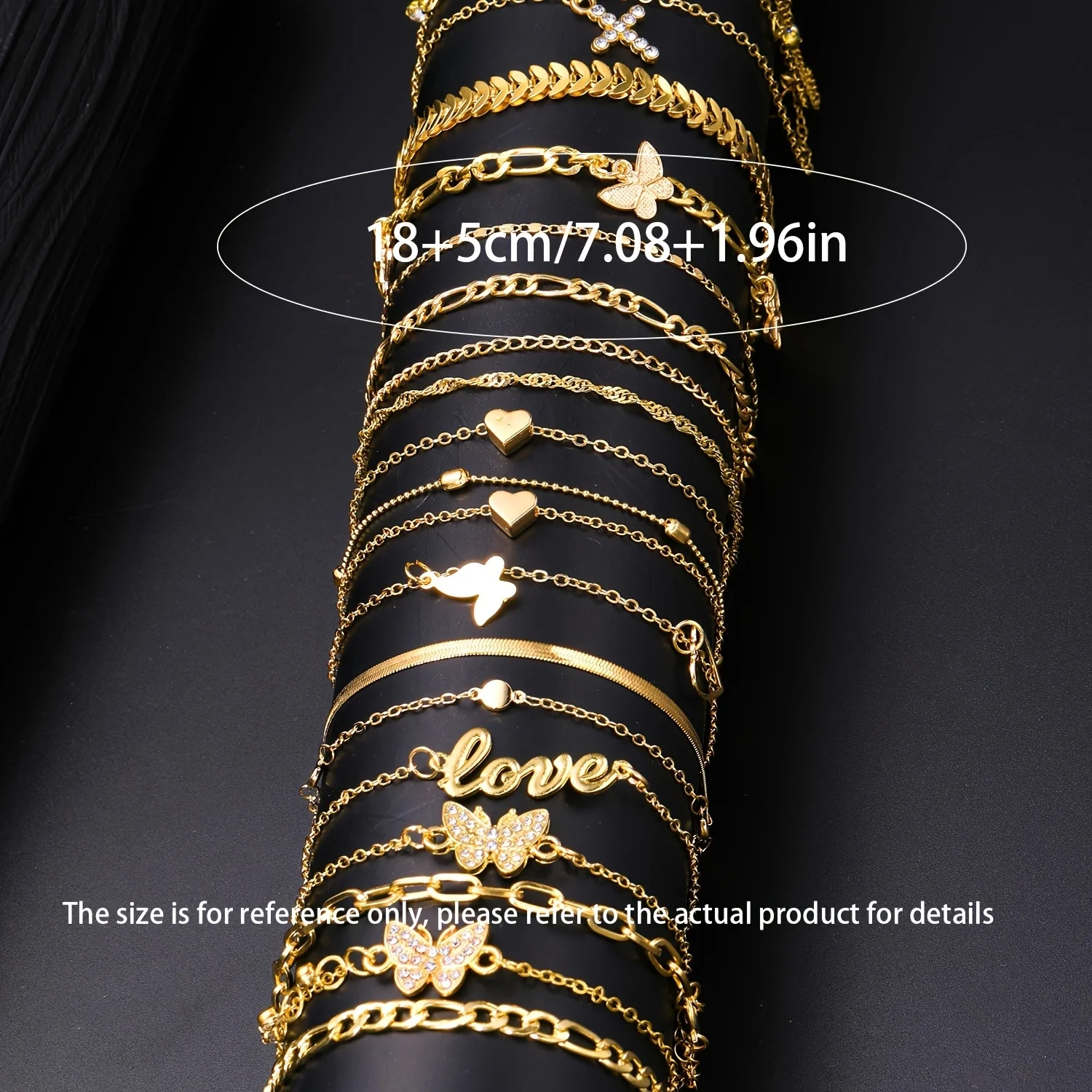 14 قطعة البوهيمي الصيف شاطئ خلخال مجموعة للنساء خمر فراشة القلب كريستال قلادة القدم أساور خاتم هدايا مجوهرات أنيقة جديد #2