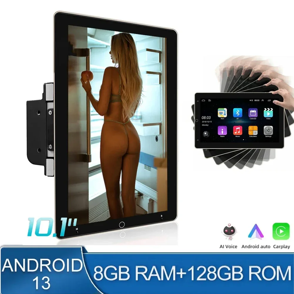 

Android 13 Rotatable Vertical CarPlay car radio Android Auto GPS multimedia player 2DIN universal 10 inch Car stereo WiFi player