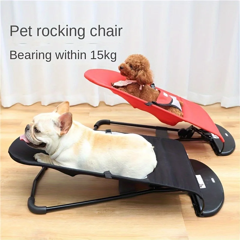 

Pet Rocking Bed, Spring Bed, French Bulldog and Poodle Sunbathing Sofa Bed, High Chair, Rocking Bed, Folding Bed for Pets