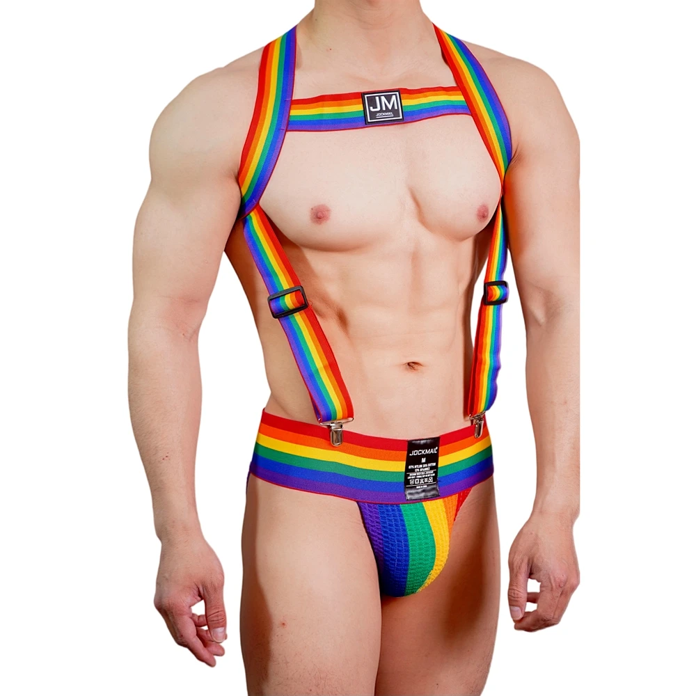 JOCKMAIL Rainbow Body Harness Adjustable  with 3