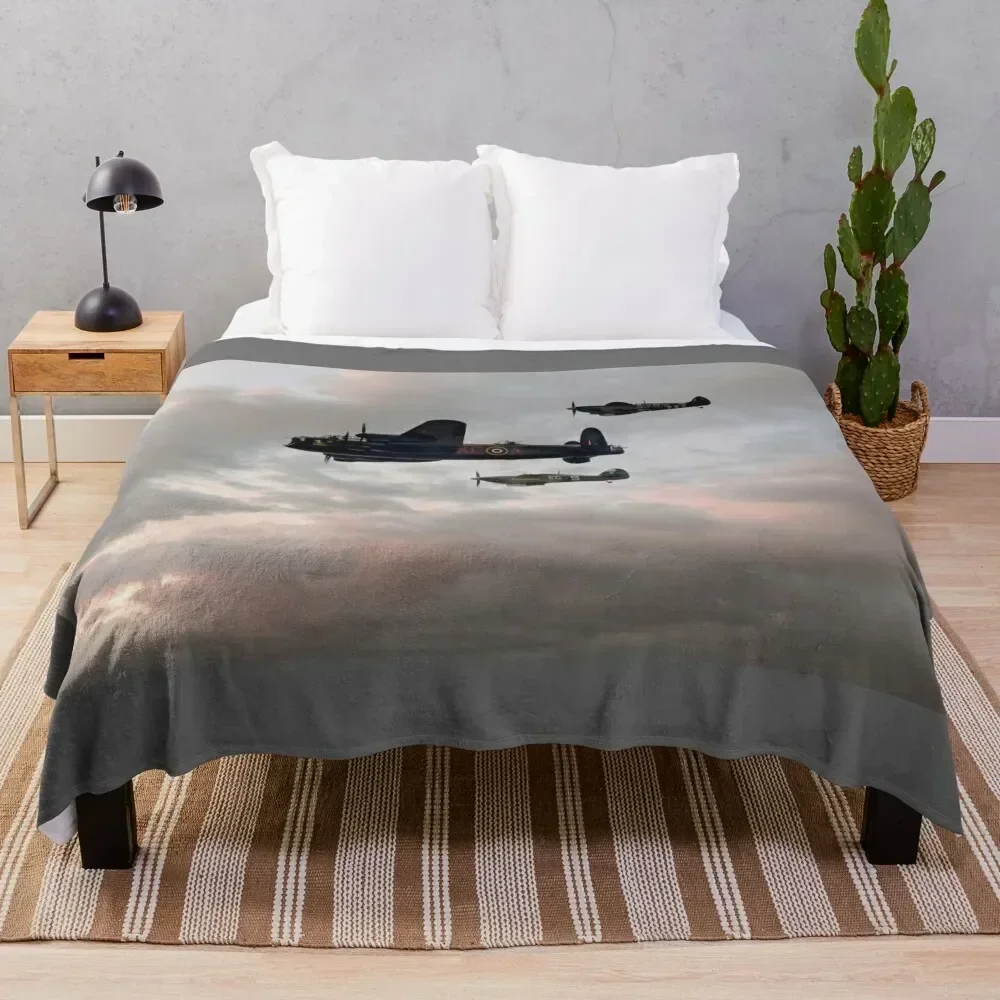 

Battle of Britain Memorial Flight Throw Blanket Plush Fuzzy Cozy Blanket for Couch Sofa