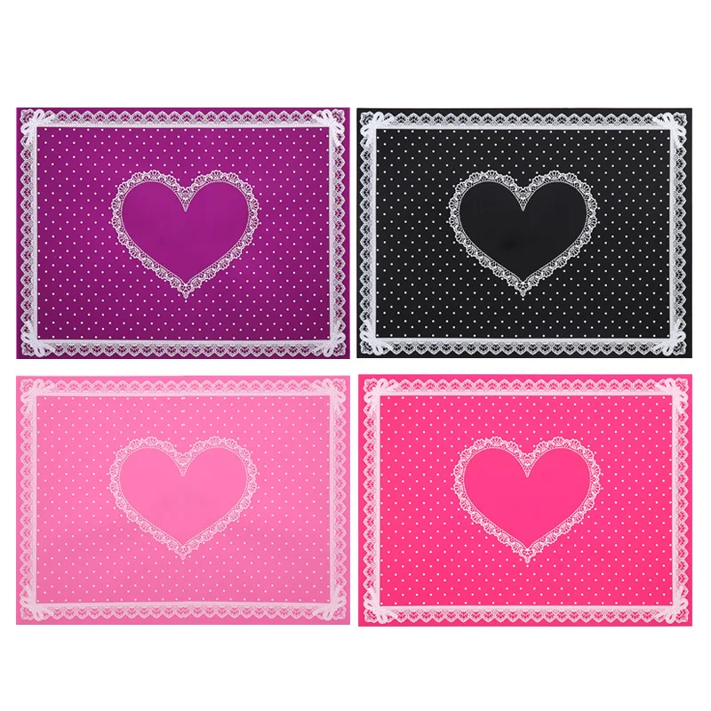 5 colori 30 * 40 cm cuscino in silicone supporto per le mani cuscino tavolo in pizzo lavabile pieghevole tappetino per unghie salone di arte pratica di manicure