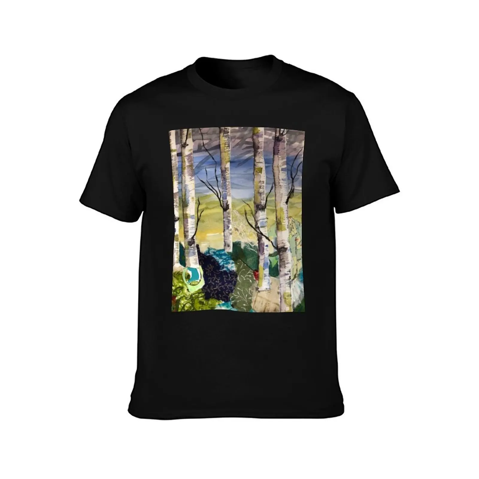 Evening Sky Birch T-Shirt Summer Fashion Casual Tee Shirt T-Shirt