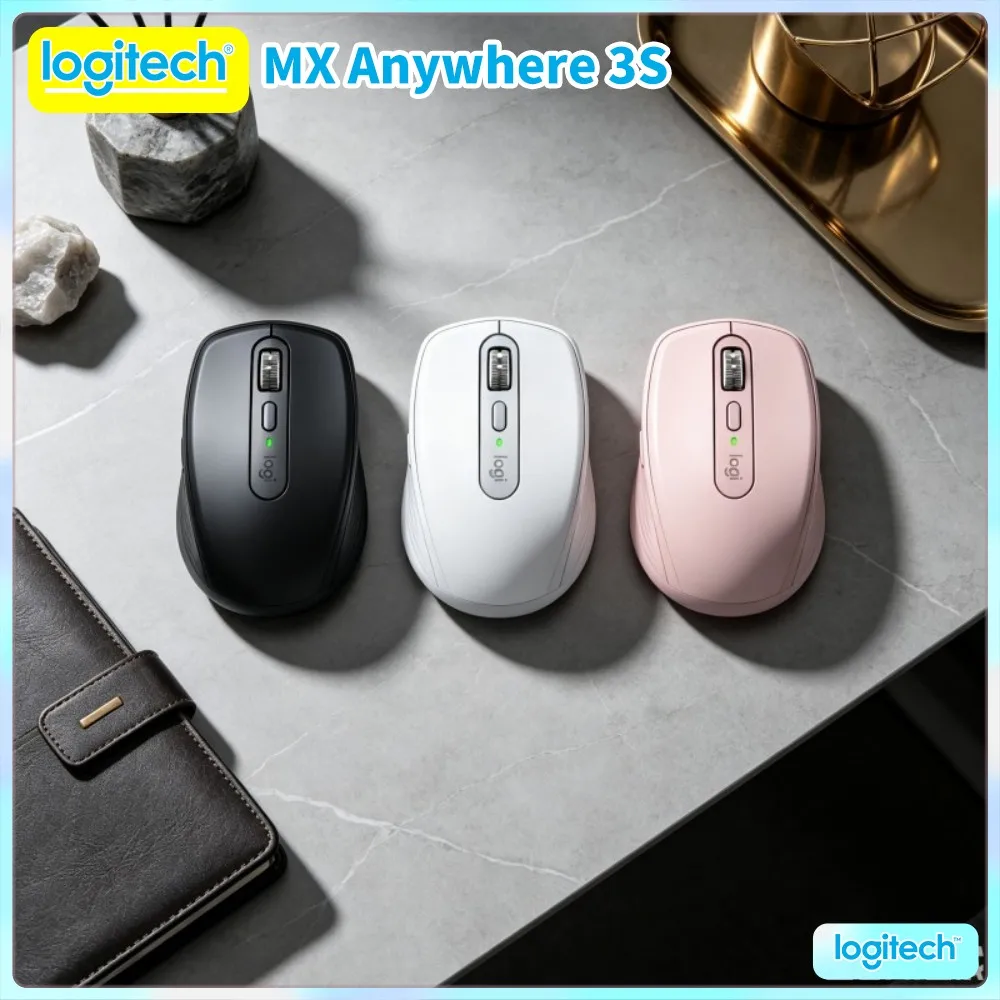 Logitech MX Anywhere 3S Creator Mouse - 8000 DPI, Hyper-Scroll, Silent Click, USB-C Charging, Multi-OS For Graphic Design Work