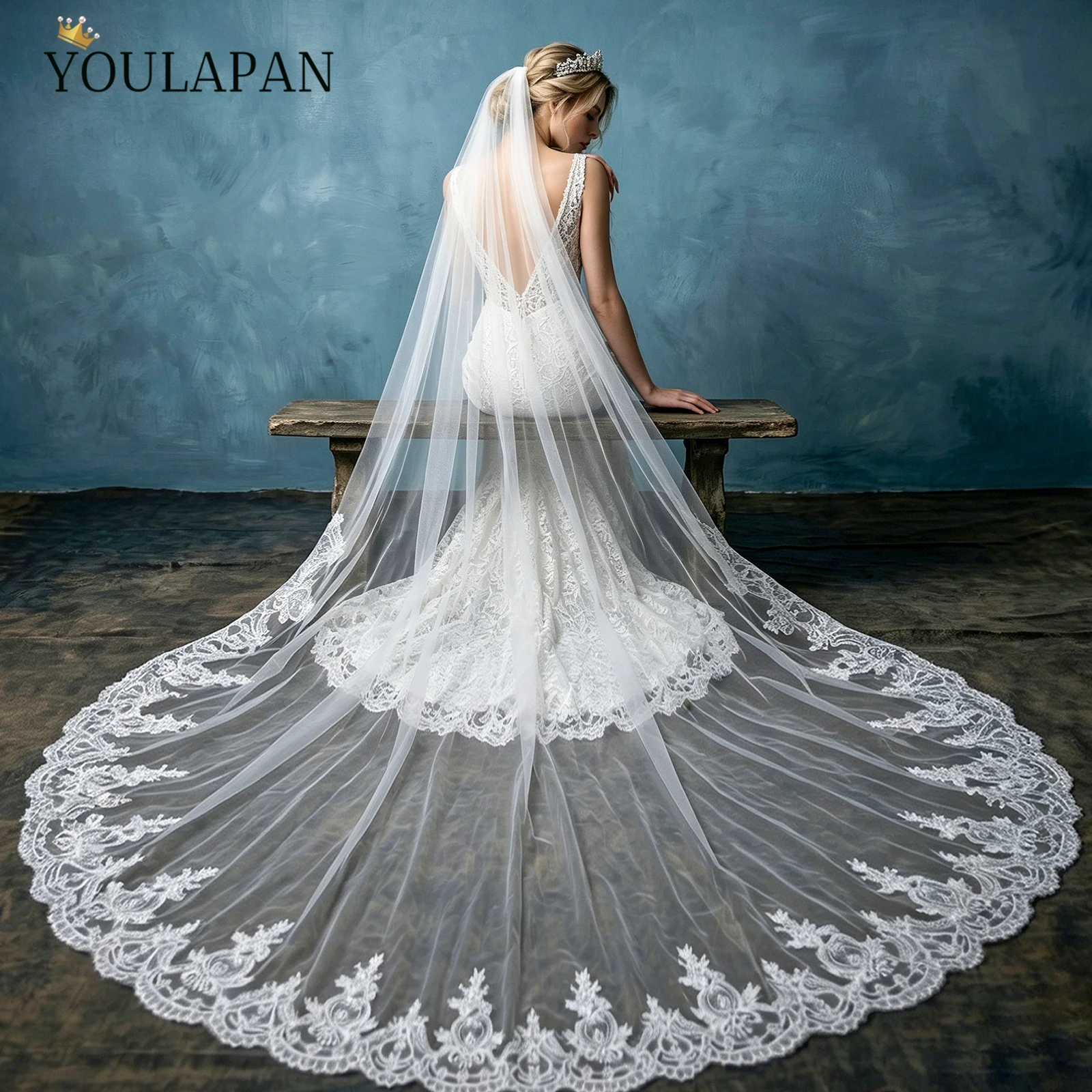 topqueen-фата-кружевная-フレンチ-アランソン-レース刺繍アップリケ-3m-ロング-カテドラル-ウェディング-ベール-コーム付き-ウェディング-ベール-v73