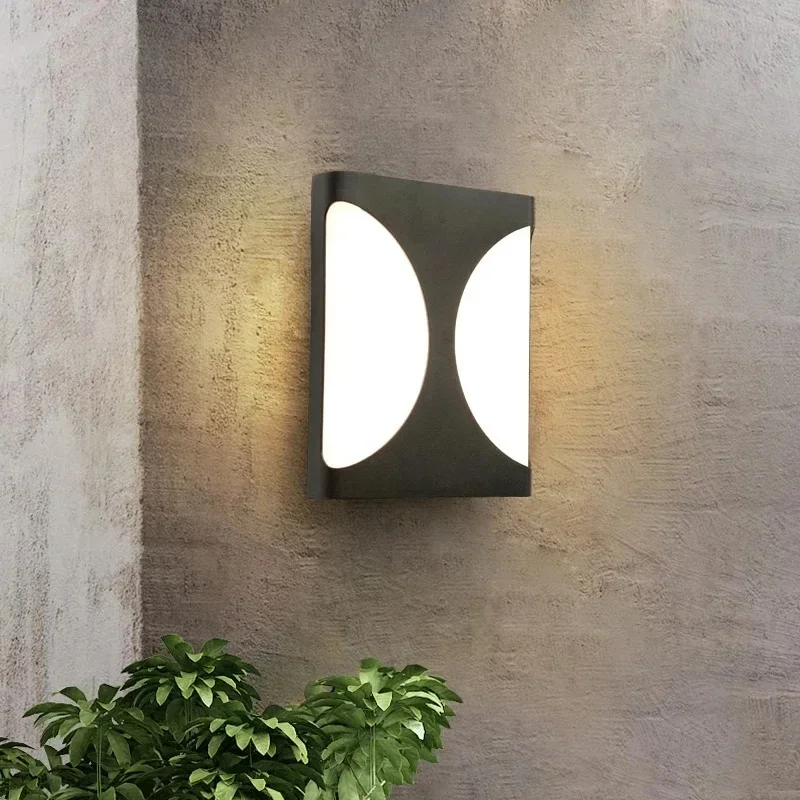 Lámparas de pared minimalistas modernas LED impermeables, iluminación Rectangular de varios estilos, decoración de jardín, balcón y patio