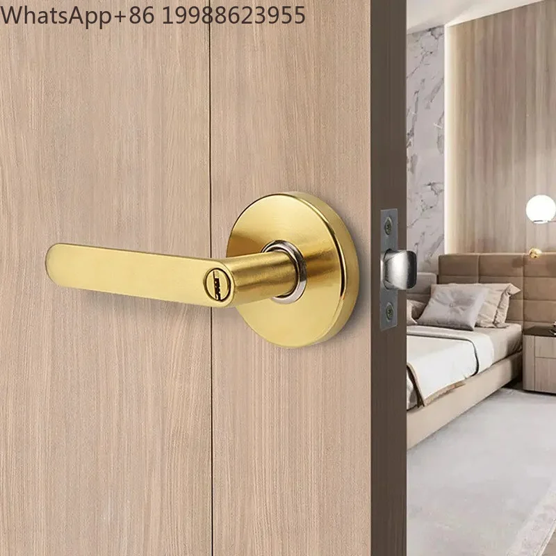 Stainless Steel Bathroom Door Lock Indoor Door Handle Lock Bedroom Single Tongue Locks Kitchen Hardware Lockset Home Hardware