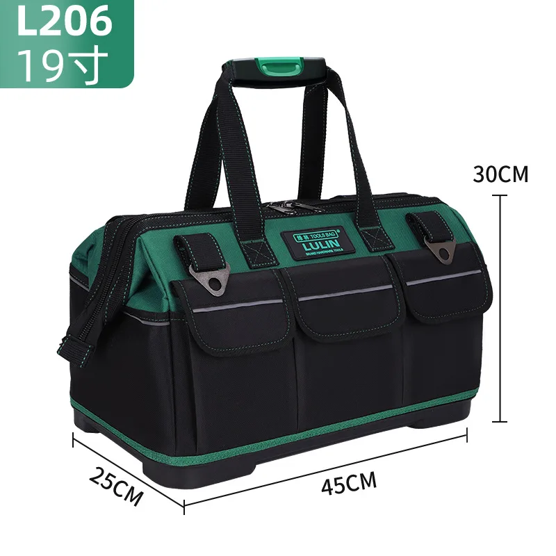 Borsa per attrezzi grande in tessuto Oxford Borsa per attrezzi per hardware di manutenzione multifunzionale Borsa per elettricisti Borsa di stoccaggio resistente all'usura ispessita