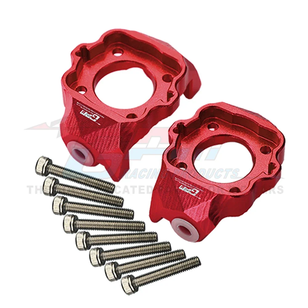 GPM LOSI 1/8 LMT 4WD Solid Axle Mega Monster Truck Metal Aluminum Front Camber Block Front C mount Spindle Carrier Set LOS244003