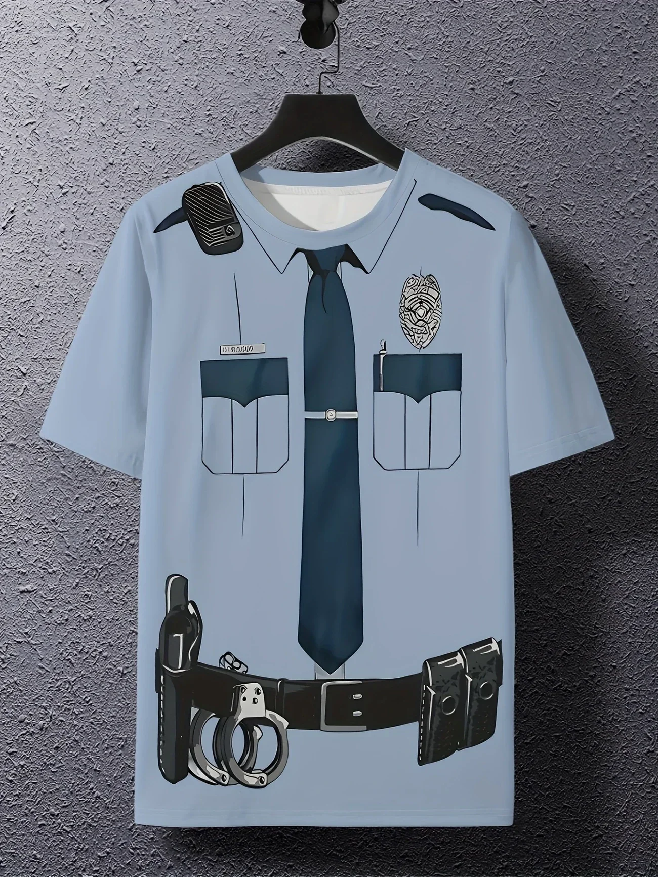3D-Druck Freizeitanzug mit Kragen, Sportliches Schnelltrocknendes Atmungsaktives Herren-T-Shirt, Streetwear, Rollenspiel-Party, Eltern-Kind-Kurzarm-Oberteil – Detail 5