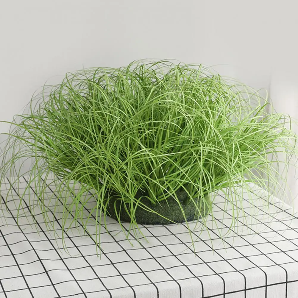 1 Branch 35/42cm Artificial Plant Beautiful Fresh-keeping Flexible Desktop Artificial Onion Grass Leaves Umbrella Party Supplies