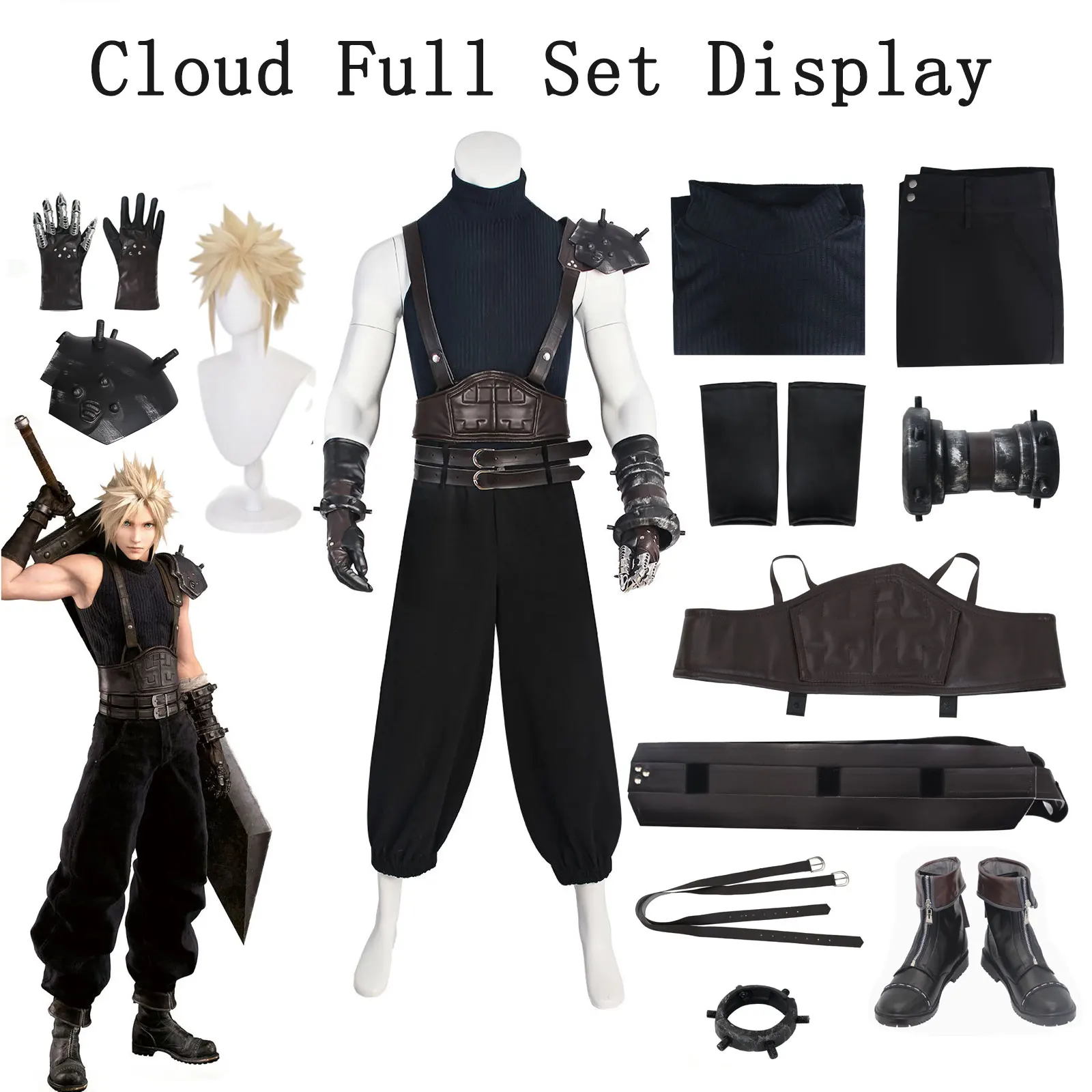 costume-de-cosplay-ff7-rebirth-cloud-strife-ensemble-complet-pour-hommes-tenue-noire-gilet-pantalon-protege-bras-costume-de-fete-d'halloween