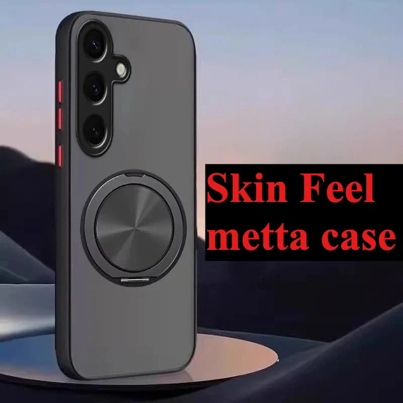 Hautfreundliche Matte Magnetische Halterungshülle für Samsung Galaxy S26 Ultra S25 S24 S23 S21 S22 S25 FE A57 A37 A27 A56 A55 A17 A15 Cover