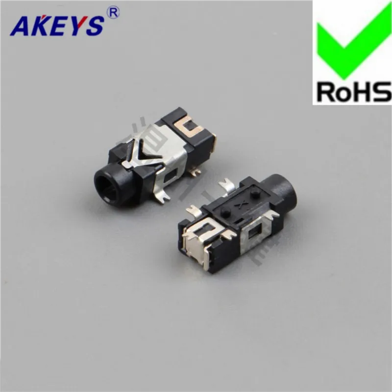 10 PCS PJ-209 Silver 2.5 Headphone socket 4 foot patch 2 fixed foot 2.5 MM socket mother seat power socket