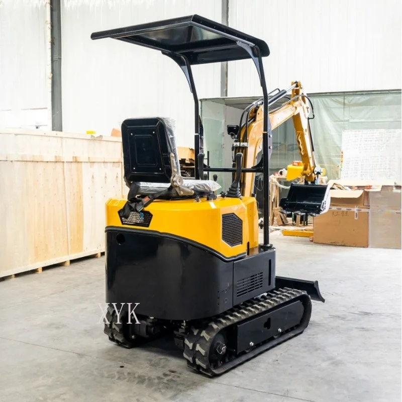 FOB Price Deposit HT10 1 Ton Mini Crawler Excavator Multifunctional Agricultural Ditching Digging Machine Direct Factory Supply view 2