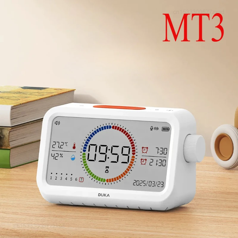 DUKA MT2/MT3 Thermohygrometer Alarm Clock Digital Alarm Clock Temperature Humidity Calendar Week Backlight Desktop Tool
