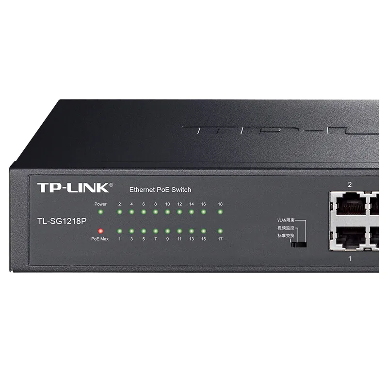 Imagem -06 - Tp-link-poe Mais Gigabit Uplink Switch Monitoramento Network Line Splitter 16 Port Tl-sg1218p