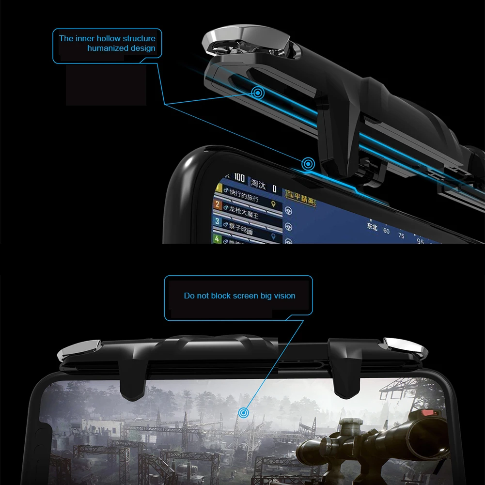 وحدة تحكم ألعاب G5 للهاتف المحمول لـ PUBG Gaming Trigger Shooter Aim Fire Button عصا تحكم قابلة للسحب لهواتف Android iOS #5