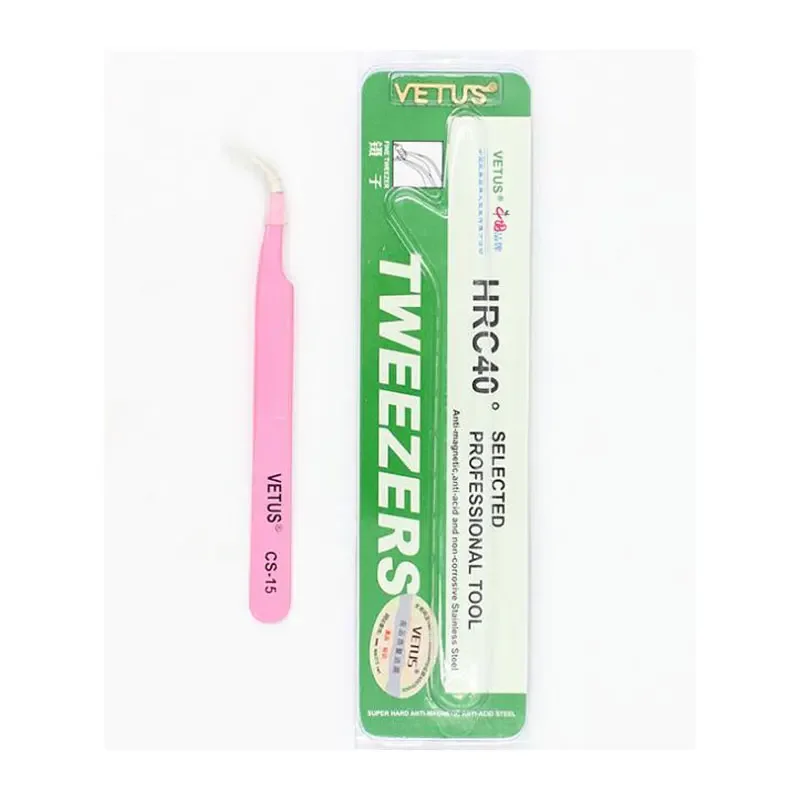 Stainless Steel Lash Tweezers High Precision Anti-static Eyelash Extension Tweezer Professional Eye Lashes Makeup Tool