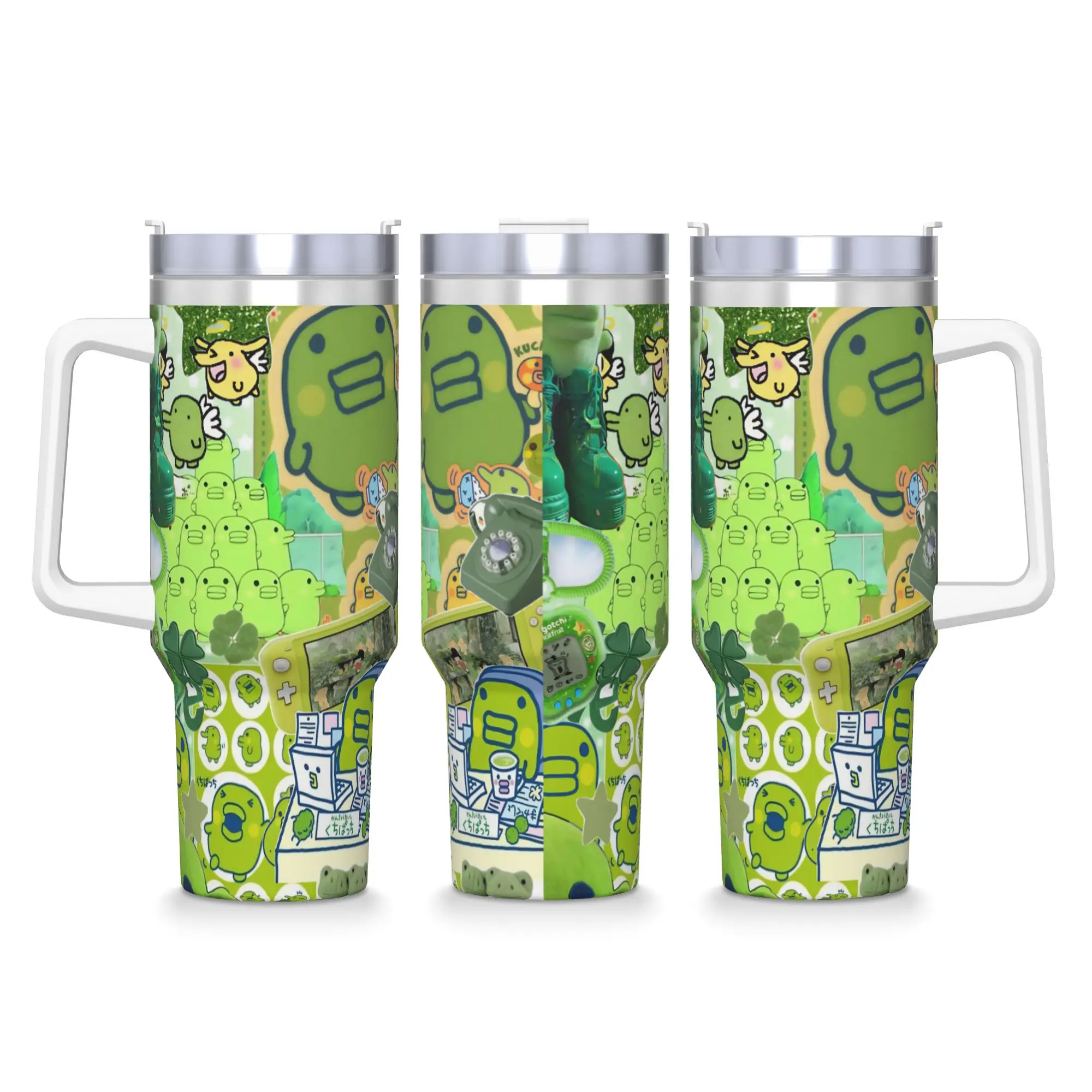 

Kuchipatchis Mametchi Стакан из нержавеющей стали Кемпинговые кружки Чашка 40 унций Термочашки Изолированная бутылка для холодного и горячего чая с молоком и водой